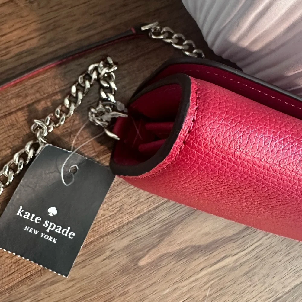 NWT - Kate Spade Convertible Candied Cherry Darcy Chain Wallet Crossbody - Picture 12 of 14